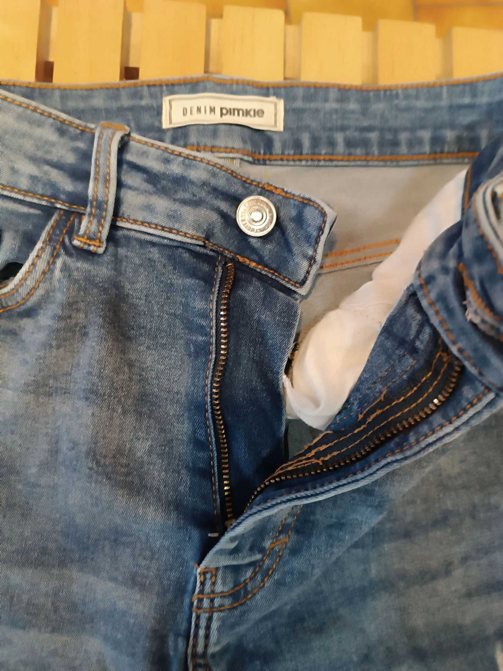 Jeans slim stretch de talle alta Denim - Talla XS – photo 5